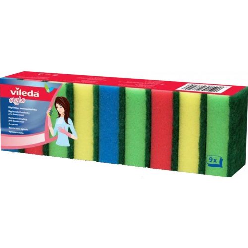 Vileda Style mosogatószivacs 9db-os Vileda ( régi neve Rainbow) ( 40 csomag/fólia )