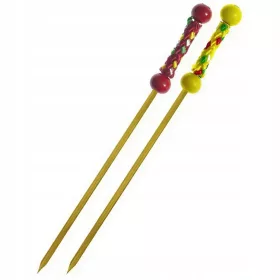 Bambusz pálcika szövött fogóval 12cm 100db/csomag