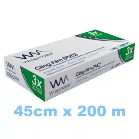   Wrapmaster 4500 PVC Fólia utántöltő Rövid tekercs! 45cm x 200m (3 tekercs/karton)