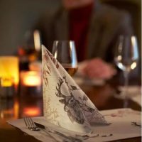 WILD DEER and Goose napkin