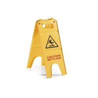 "Wet floor" signs