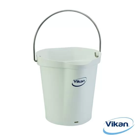 Bucket, 6-liter, White Vikan HACCP System