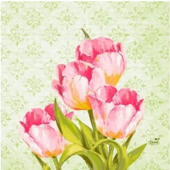 Love tulip szalvéta, 3 rét, 33x33cm, 10x50db/karton