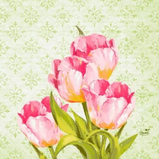 Love tulip szalvéta 3 rét, 40x40cm, 4x250db/karton